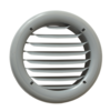 Решетка вентиляционная d108-115/131-139 мм с декоративными кольцами (темно-серая)
