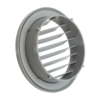 Решетка вентиляционная d108-115/131-139 мм с декоративными кольцами (темно-серая)