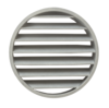 Решетка вентиляционная металлическая d125/D128 мм обточенная (серая)