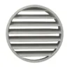 Решетка вентиляционная металлическая d125/D128 мм обточенная (серая)