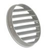 Решетка вентиляционная металлическая d125/D128 мм обточенная (серая)