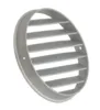 Решетка вентиляционная металлическая d125/D128 мм обточенная (серая)